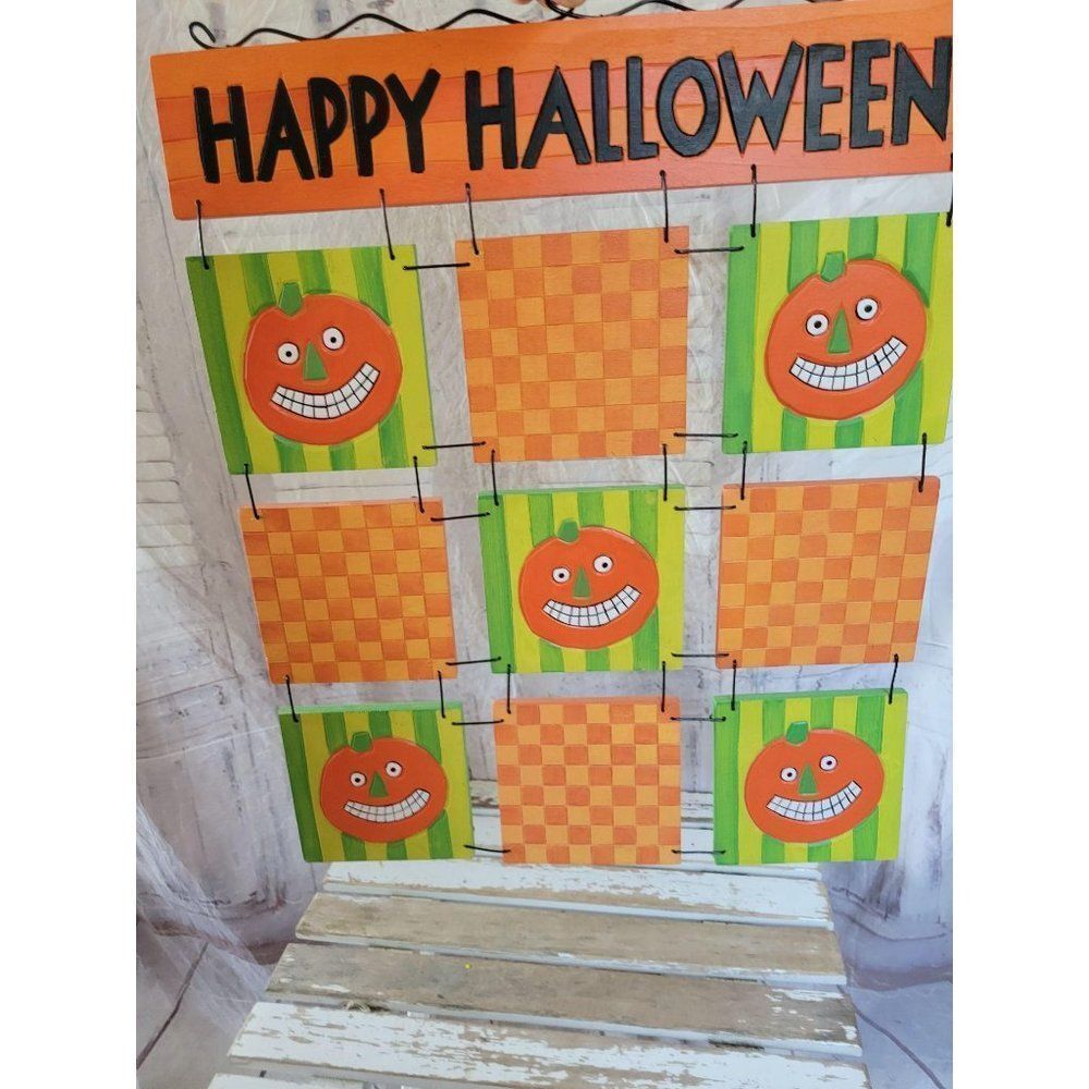 Pumpkin happy Halloween sign‎ Kane wooden fall deco